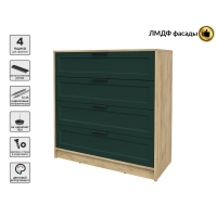 Kомод Тренд КТ-К100 (Дуб золотой ЛДСП/ Изумруд ЛМДФ) Ш1000 В1020 Г451